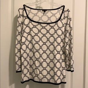 Talbots Printed knit top size M